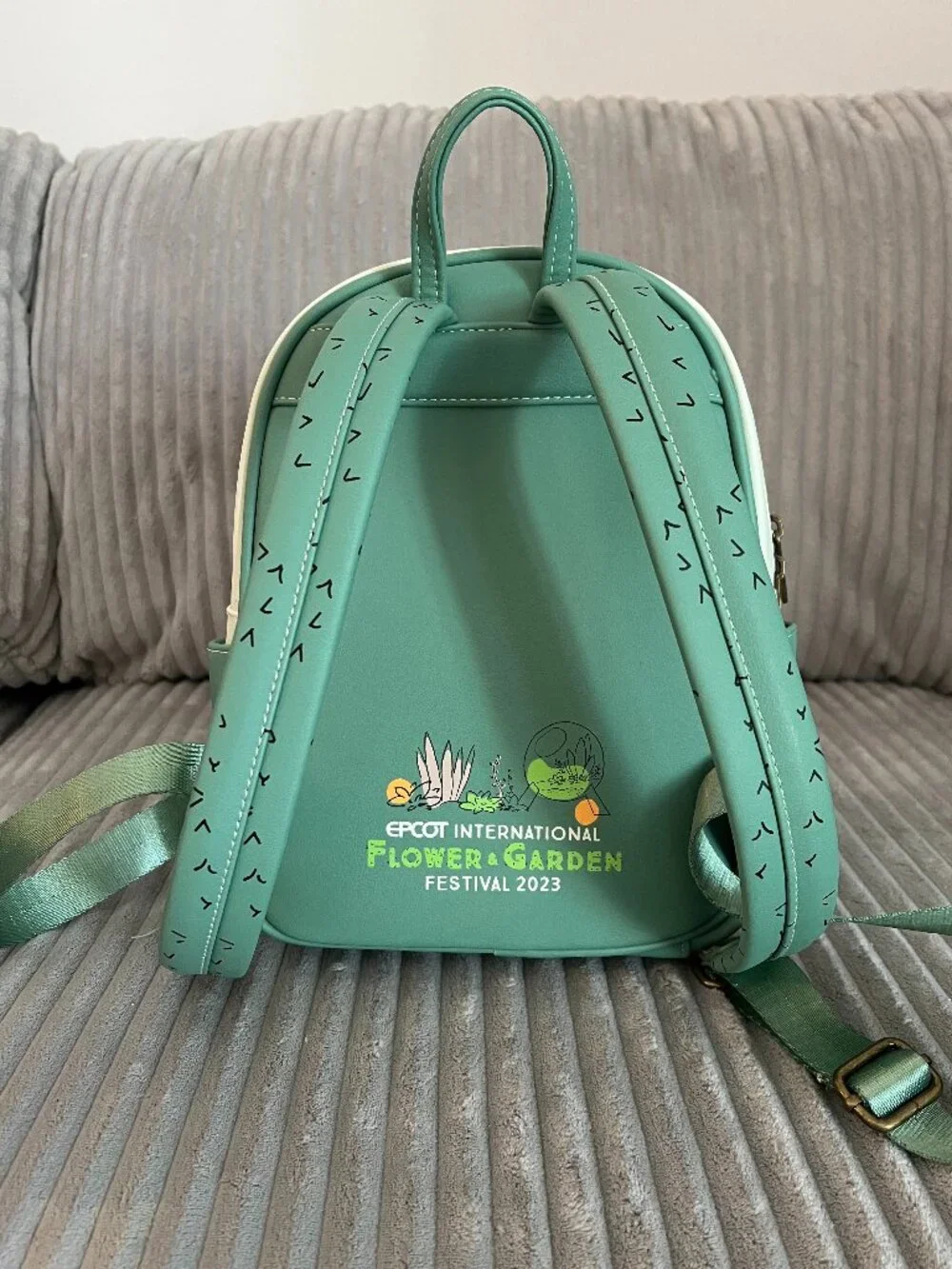 Disney Loungefly 2023 EPCOT Flower Garden Figment Mini Backpack Retired